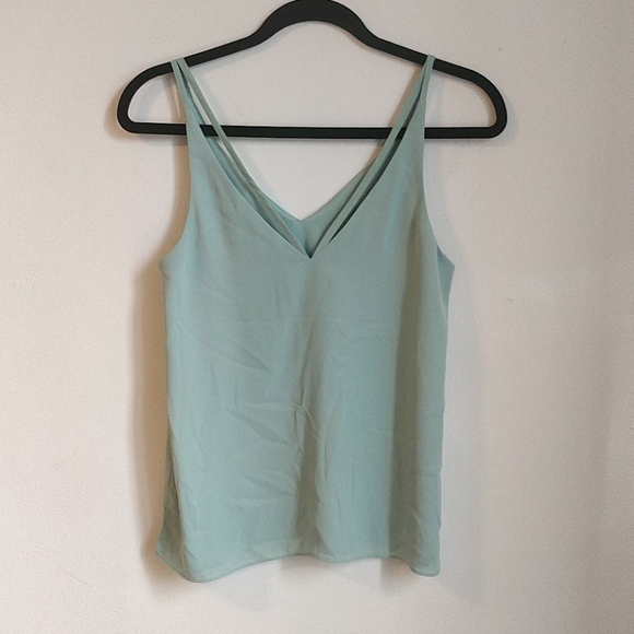 TOPSHOP Mint Chiffon Double Strap Camisole - Picture 2 of 9